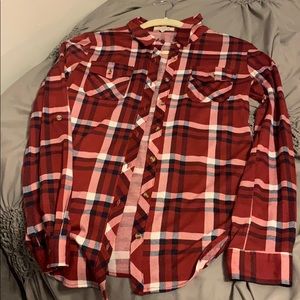 Red and blue fall flannel